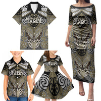 Aotearoa Iwi Waikato Tainui Personalised Family Matching Puletasi and Hawaiian Shirt Maori Kowhaiwhai Pattern