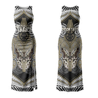 Aotearoa Iwi Waikato Tainui Personalised Family Matching Tank Maxi Dress and Hawaiian Shirt Maori Kowhaiwhai Pattern