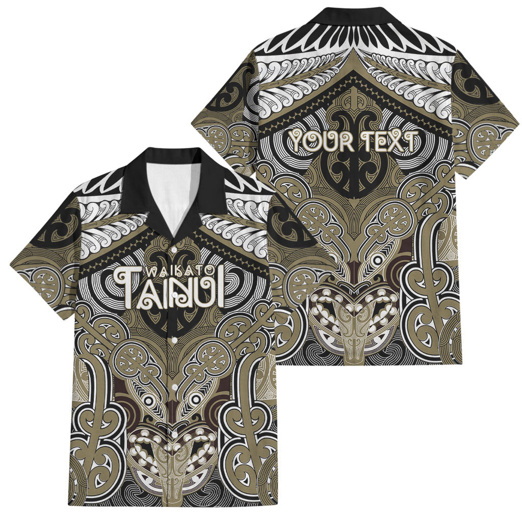 Aotearoa Iwi Waikato Tainui Personalised Family Matching Tank Maxi Dress and Hawaiian Shirt Maori Kowhaiwhai Pattern
