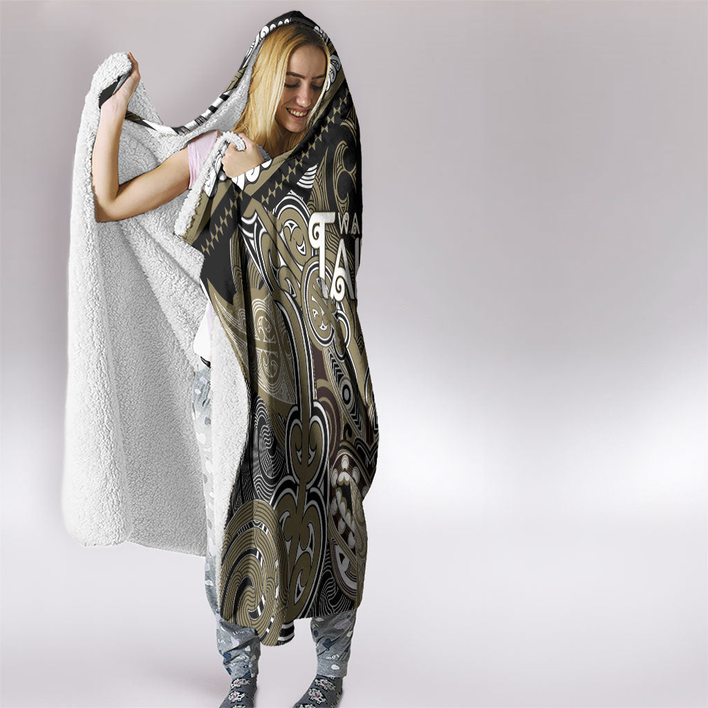 Aotearoa Iwi Waikato Tainui Hooded Blanket Maori Kowhaiwhai Pattern