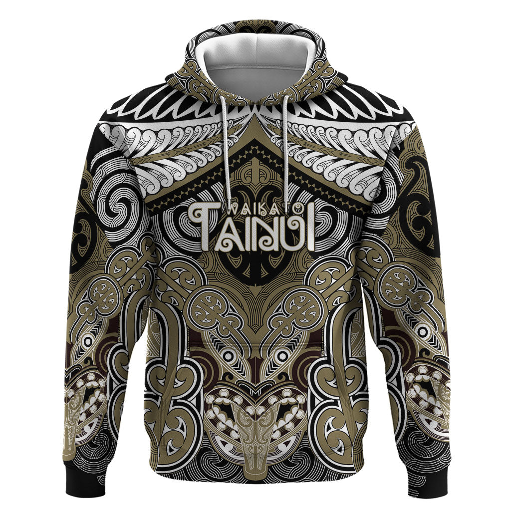 Aotearoa Iwi Waikato Tainui Personalised Hoodie Maori Kowhaiwhai Pattern