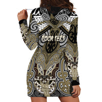 Aotearoa Iwi Waikato Tainui Personalised Hoodie Dress Maori Kowhaiwhai Pattern