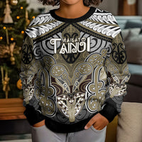 Aotearoa Iwi Waikato Tainui Personalised Kid Ugly Christmas Sweater Maori Kowhaiwhai Pattern
