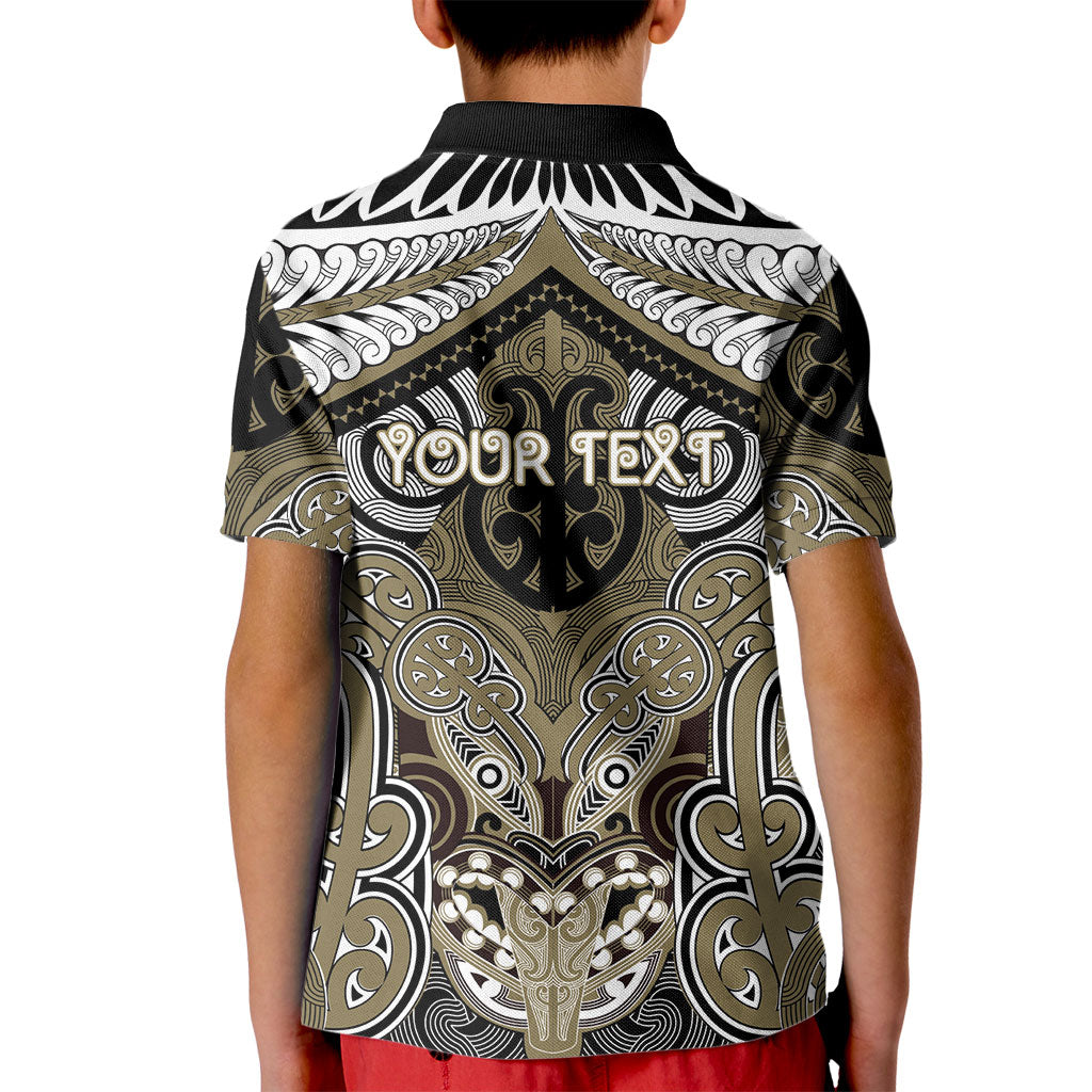 Aotearoa Iwi Waikato Tainui Personalised Kid Polo Shirt Maori Kowhaiwhai Pattern