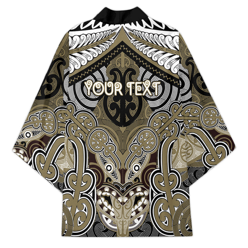 Aotearoa Iwi Waikato Tainui Personalised Kimono Maori Kowhaiwhai Pattern