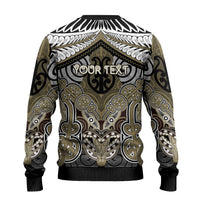 Aotearoa Iwi Waikato Tainui Personalised Ugly Christmas Sweater Maori Kowhaiwhai Pattern