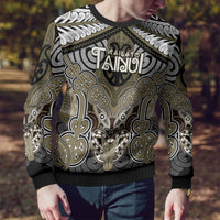 Aotearoa Iwi Waikato Tainui Personalised Ugly Christmas Sweater Maori Kowhaiwhai Pattern