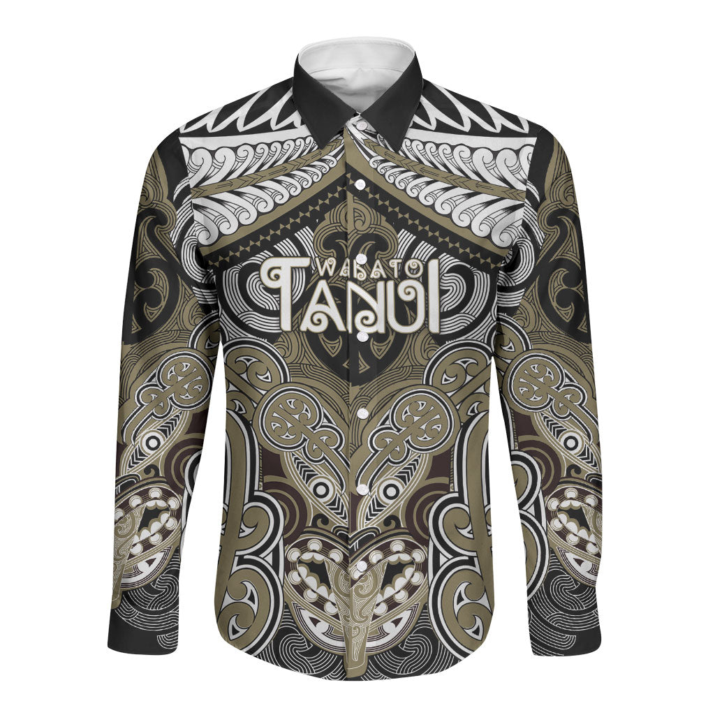 Aotearoa Iwi Waikato Tainui Personalised Long Sleeve Button Shirt Maori Kowhaiwhai Pattern