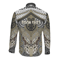 Aotearoa Iwi Waikato Tainui Personalised Long Sleeve Button Shirt Maori Kowhaiwhai Pattern