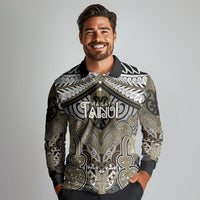 Aotearoa Iwi Waikato Tainui Personalised Long Sleeve Polo Shirt Maori Kowhaiwhai Pattern