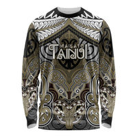 Aotearoa Iwi Waikato Tainui Personalised Long Sleeve Shirt Maori Kowhaiwhai Pattern
