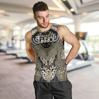 Aotearoa Iwi Waikato Tainui Personalised Men Tank Top Maori Kowhaiwhai Pattern
