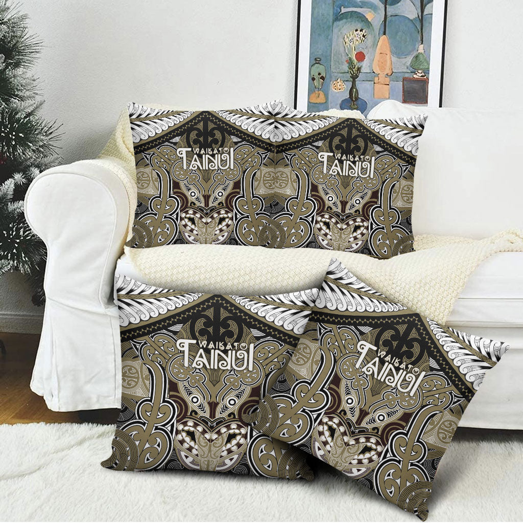 Aotearoa Iwi Waikato Tainui Pillow Cover Maori Kowhaiwhai Pattern
