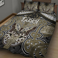Aotearoa Iwi Waikato Tainui Quilt Bed Set Maori Kowhaiwhai Pattern