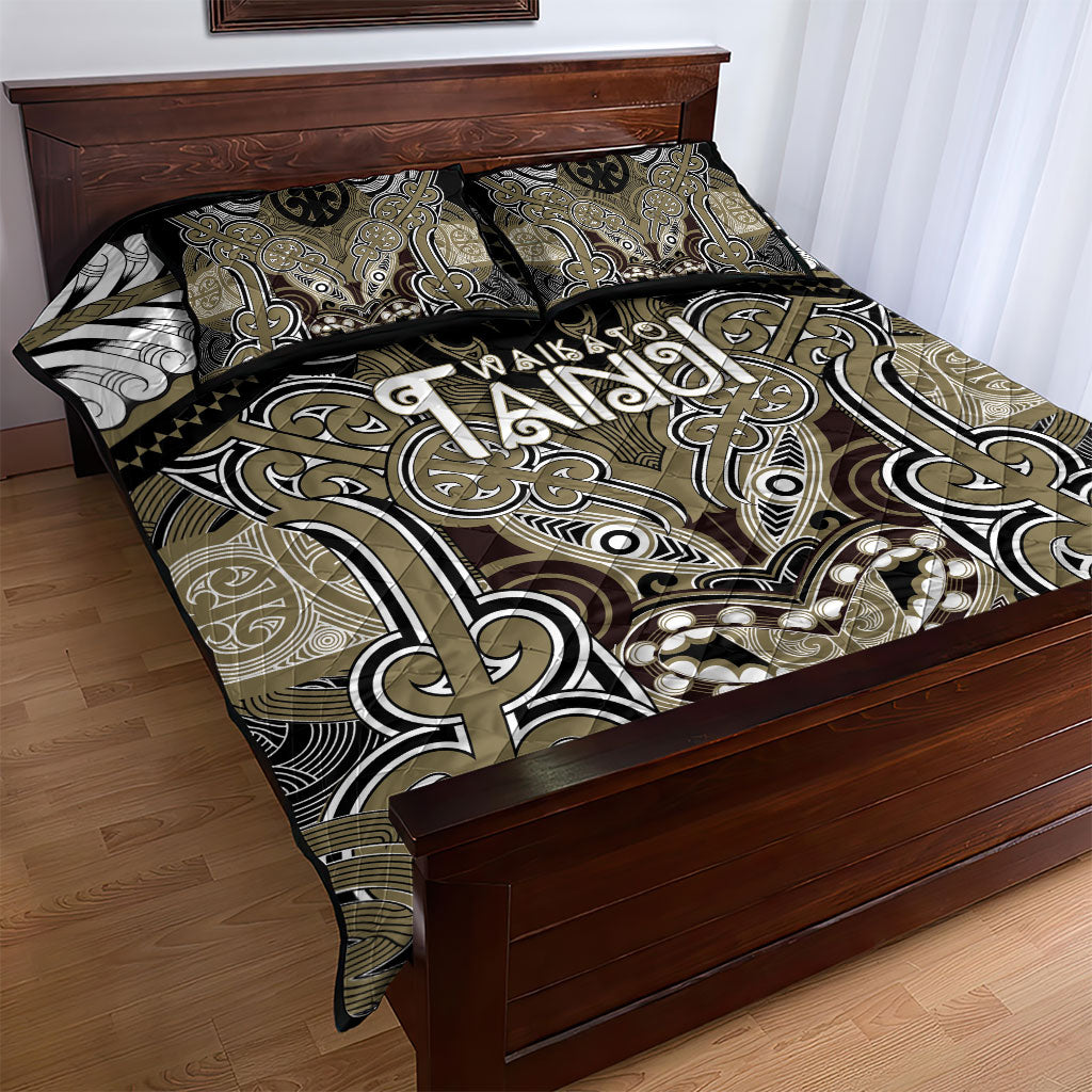 Aotearoa Iwi Waikato Tainui Quilt Bed Set Maori Kowhaiwhai Pattern