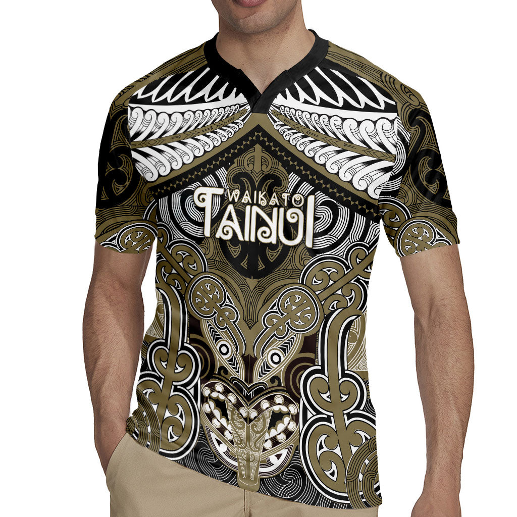 Aotearoa Iwi Waikato Tainui Personalised Rugby Jersey Maori Kowhaiwhai Pattern