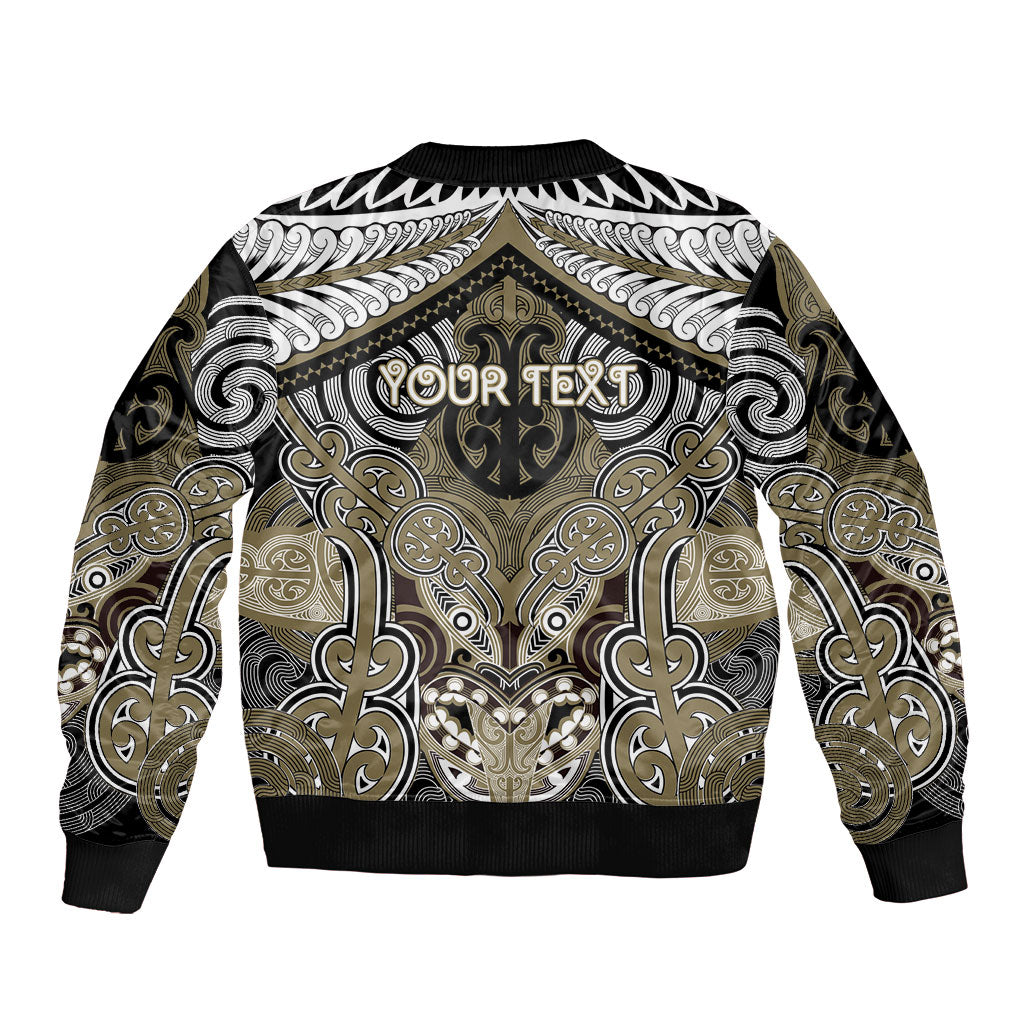 Aotearoa Iwi Waikato Tainui Personalised Sleeve Zip Bomber Jacket Maori Kowhaiwhai Pattern