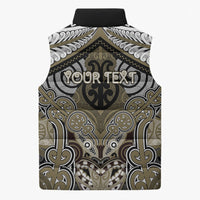 Aotearoa Iwi Waikato Tainui Personalised Sleeveless Puffer Jacket Maori Kowhaiwhai Pattern