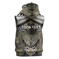 Aotearoa Iwi Waikato Tainui Personalised Sleeveless Zip Hoodie Maori Kowhaiwhai Pattern