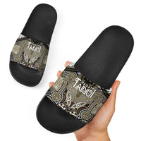 Aotearoa Iwi Waikato Tainui Slide Sandals Maori Kowhaiwhai Pattern