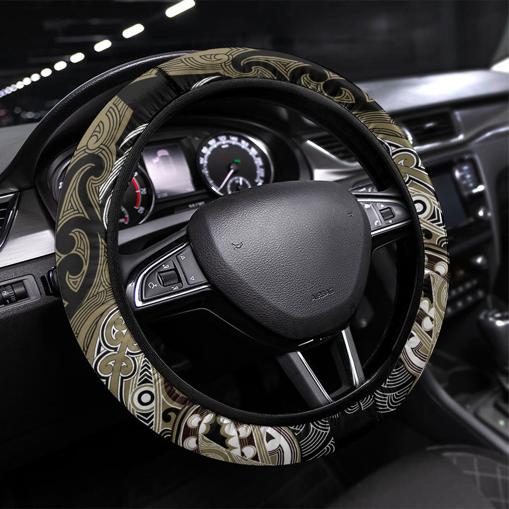 Aotearoa Iwi Waikato Tainui Steering Wheel Cover Maori Kowhaiwhai Pattern