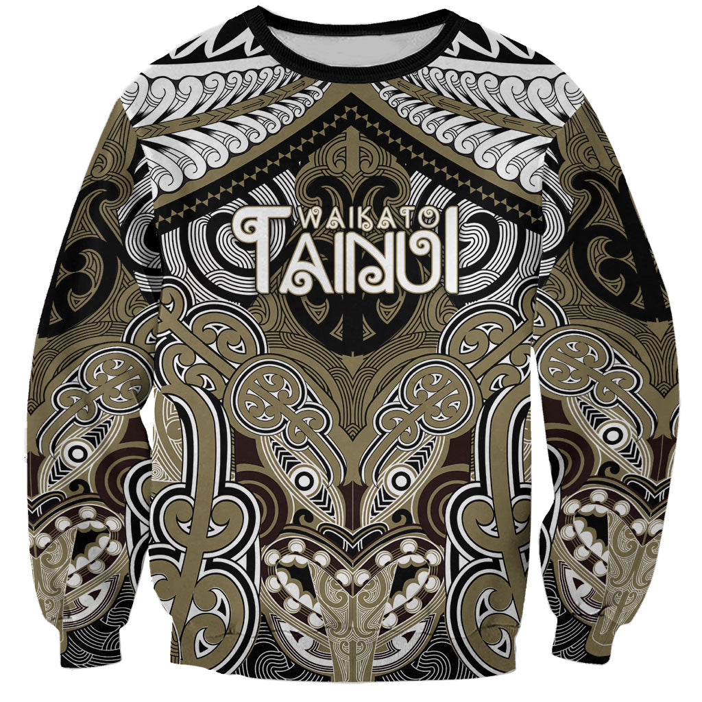 Aotearoa Iwi Waikato Tainui Personalised Sweatshirt Maori Kowhaiwhai Pattern