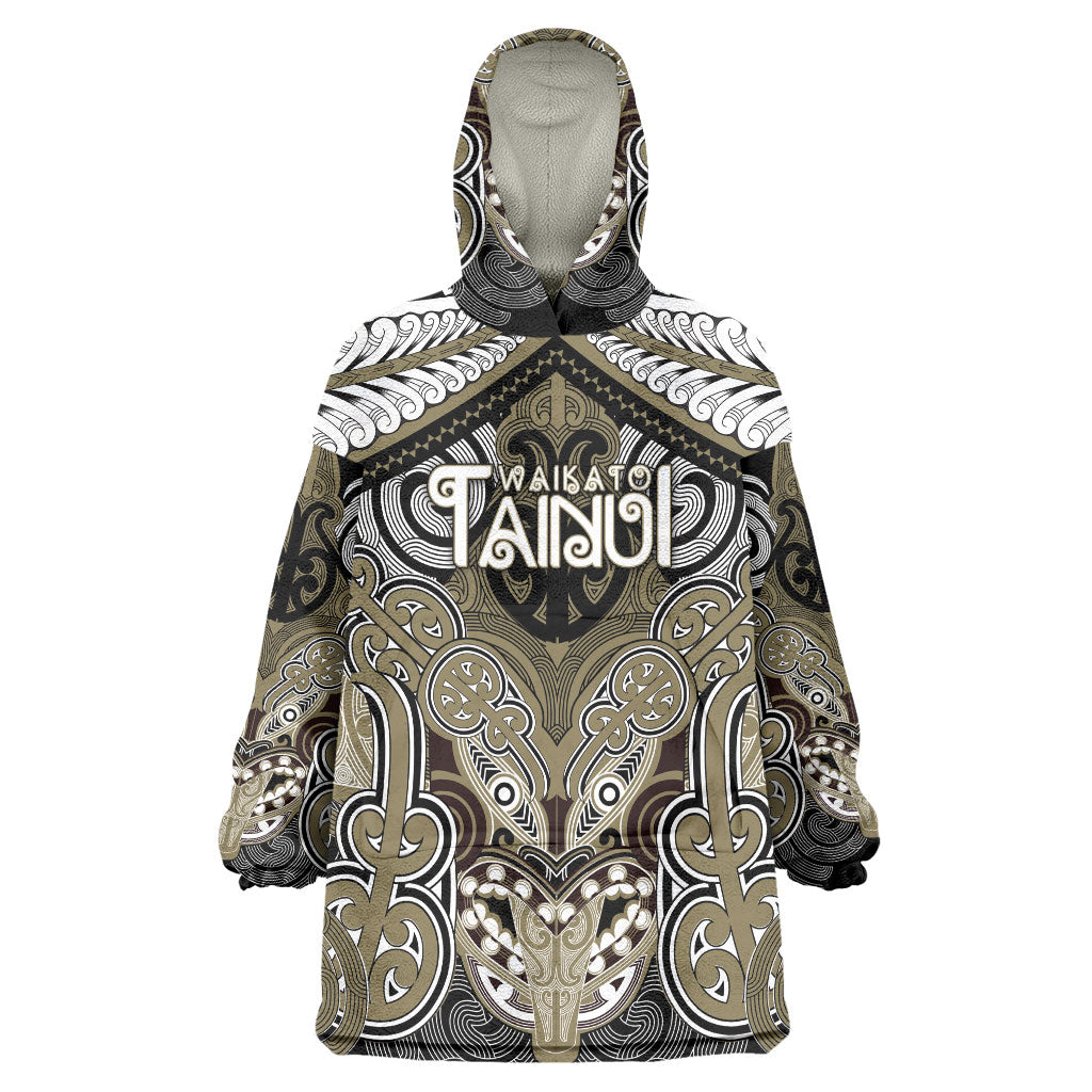 Aotearoa Iwi Waikato Tainui Personalised Wearable Blanket Hoodie Maori Kowhaiwhai Pattern