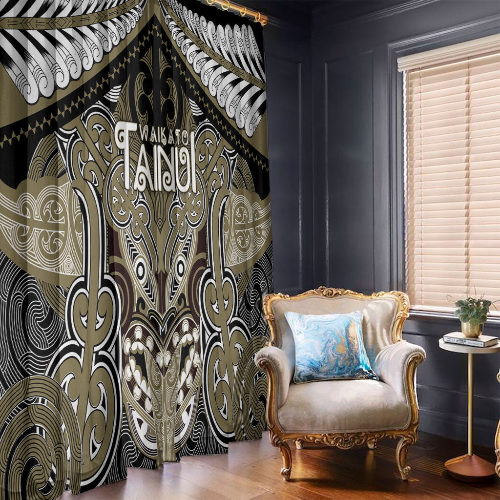 Aotearoa Iwi Waikato Tainui Window Curtain Maori Kowhaiwhai Pattern
