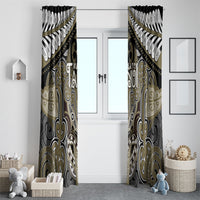Aotearoa Iwi Waikato Tainui Window Curtain Maori Kowhaiwhai Pattern