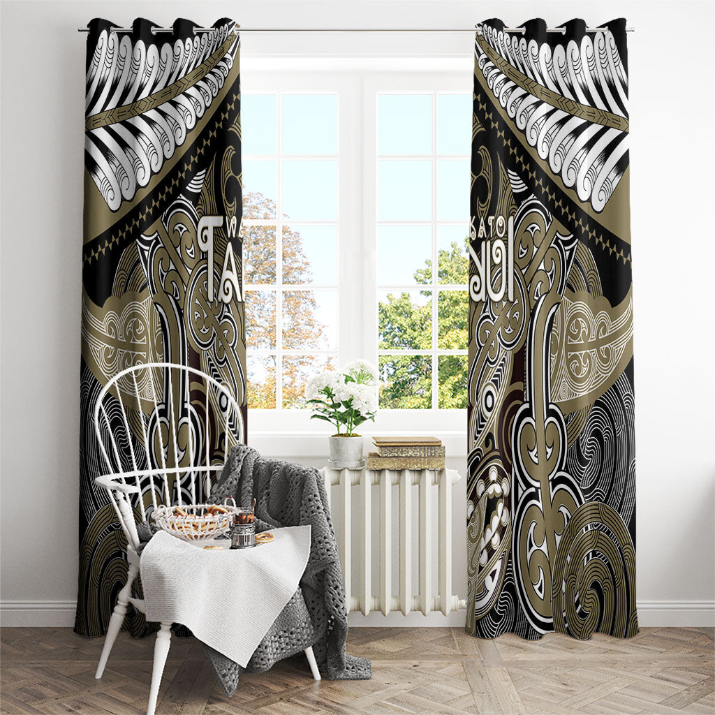 Aotearoa Iwi Waikato Tainui Window Curtain Maori Kowhaiwhai Pattern