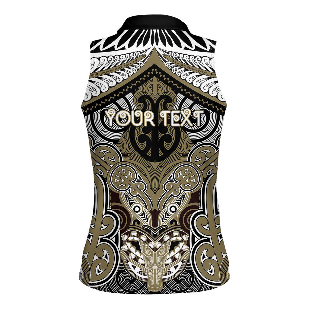 Aotearoa Iwi Waikato Tainui Personalised Women Sleeveless Polo Shirt Maori Kowhaiwhai Pattern