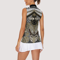 Aotearoa Iwi Waikato Tainui Personalised Women Sleeveless Polo Shirt Maori Kowhaiwhai Pattern