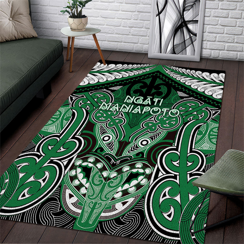 Aotearoa Iwi Ngati Maniapoto Area Rug Maori Kowhaiwhai Pattern