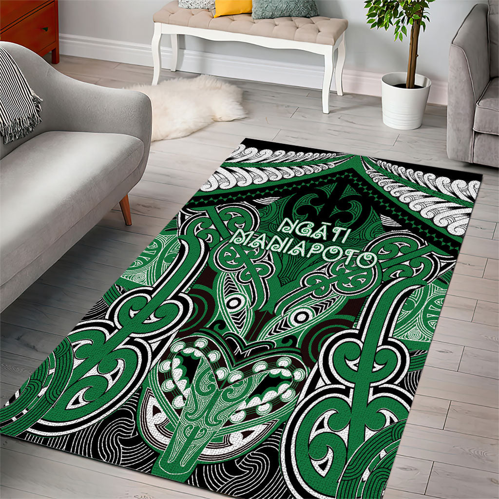 Aotearoa Iwi Ngati Maniapoto Area Rug Maori Kowhaiwhai Pattern
