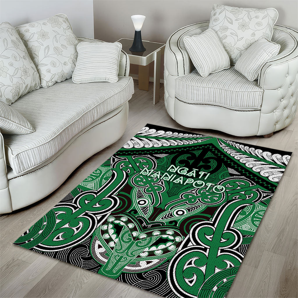Aotearoa Iwi Ngati Maniapoto Area Rug Maori Kowhaiwhai Pattern