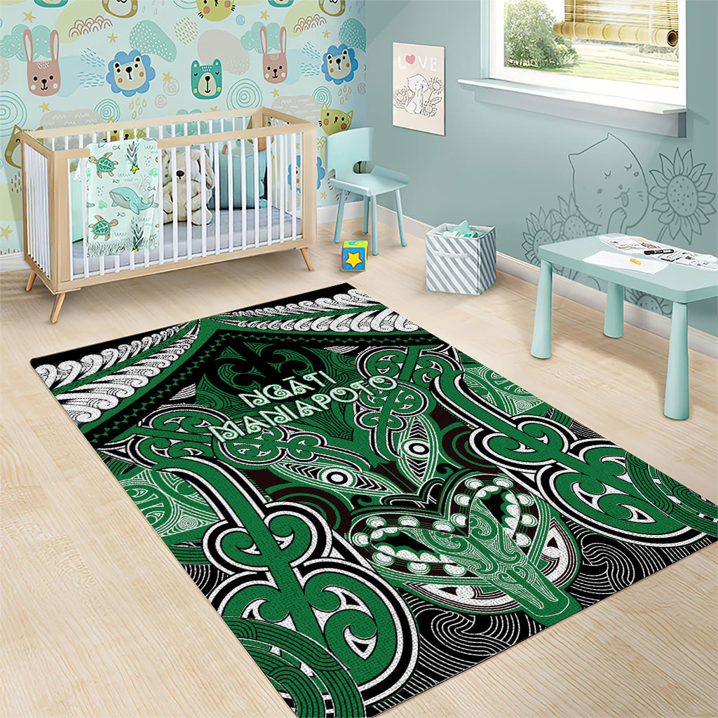 Aotearoa Iwi Ngati Maniapoto Area Rug Maori Kowhaiwhai Pattern