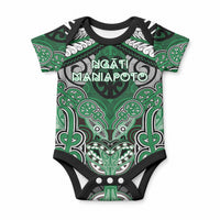 Aotearoa Iwi Ngati Maniapoto Personalised Baby Onesie Maori Kowhaiwhai Pattern