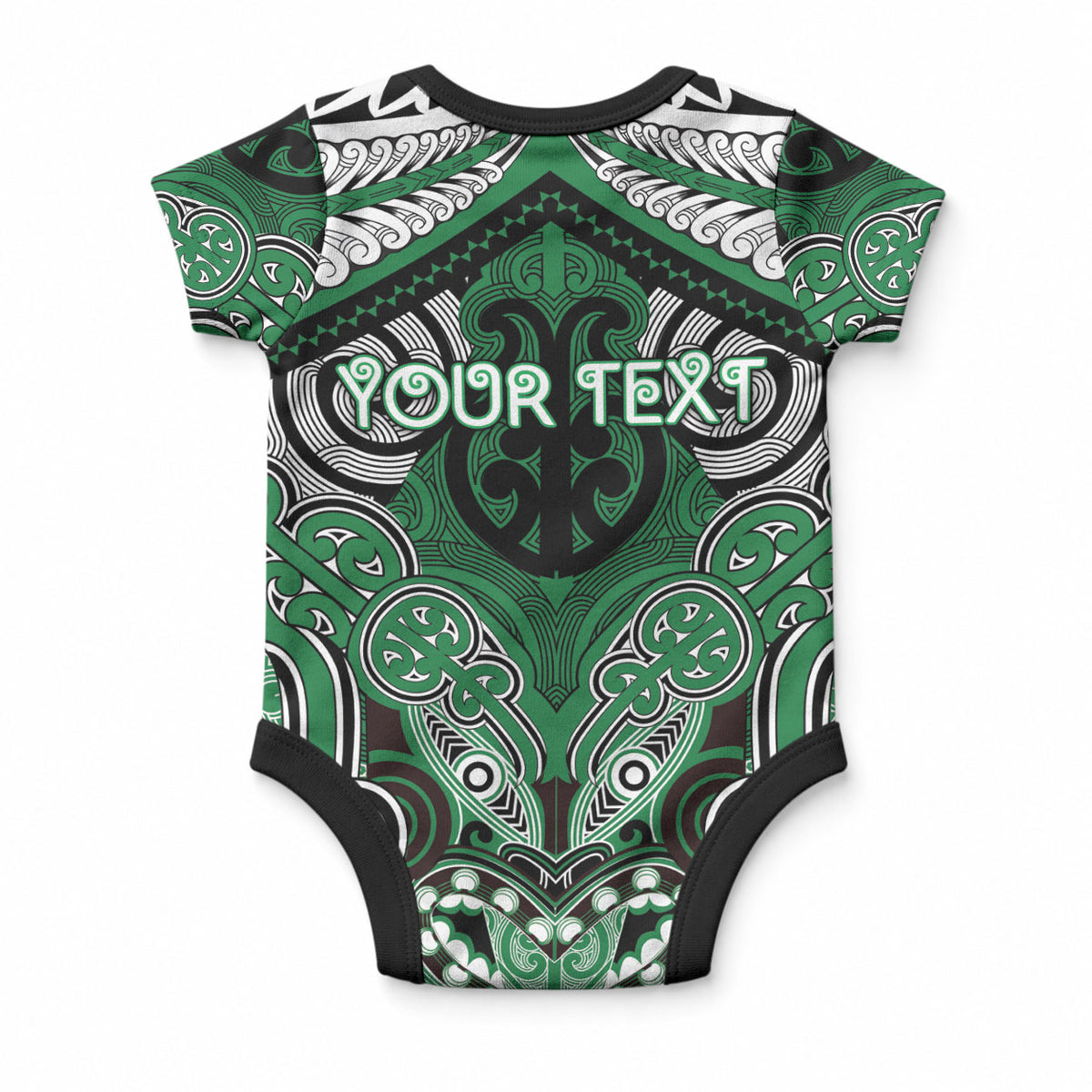 Aotearoa Iwi Ngati Maniapoto Personalised Baby Onesie Maori Kowhaiwhai Pattern