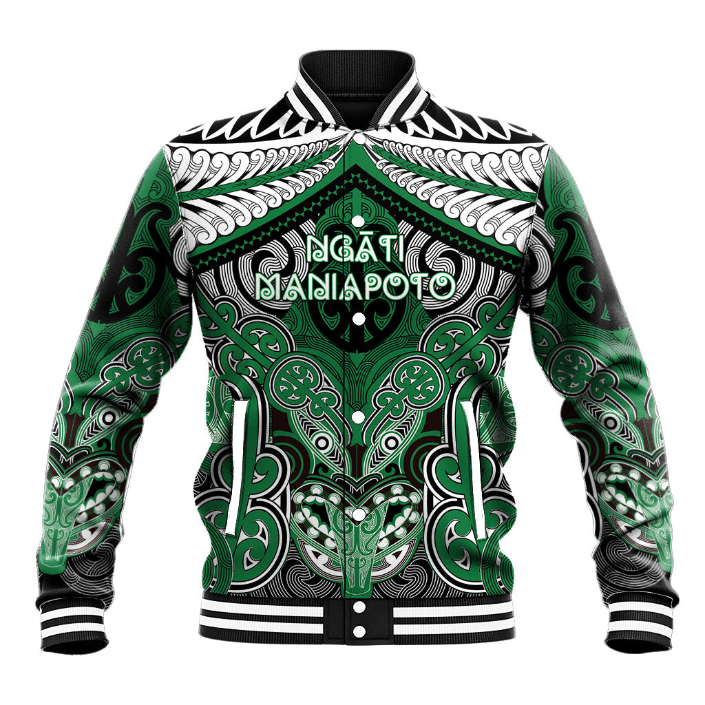 Aotearoa Iwi Ngati Maniapoto Personalised Baseball Jacket Maori Kowhaiwhai Pattern