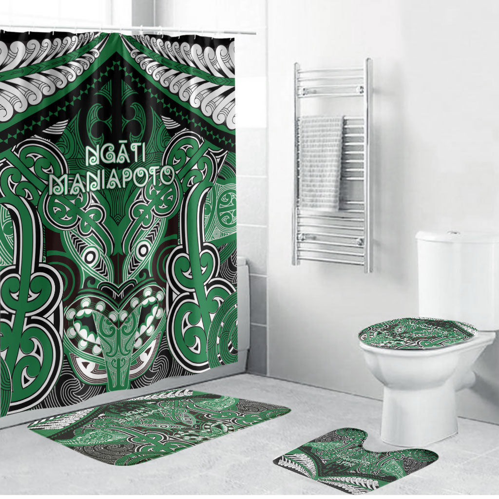 Aotearoa Iwi Ngati Maniapoto Bathroom Set Maori Kowhaiwhai Pattern