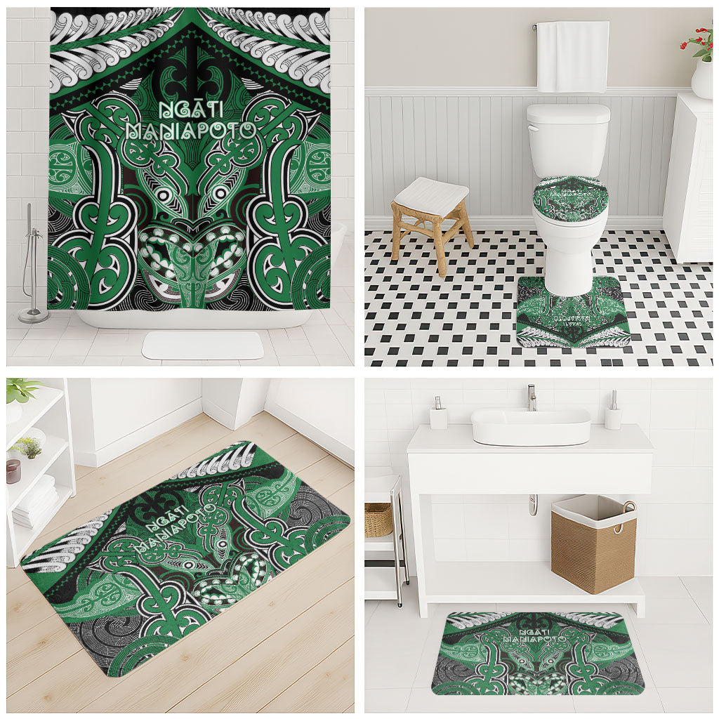 Aotearoa Iwi Ngati Maniapoto Bathroom Set Maori Kowhaiwhai Pattern