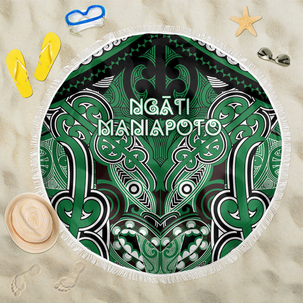 Aotearoa Iwi Ngati Maniapoto Beach Blanket Maori Kowhaiwhai Pattern