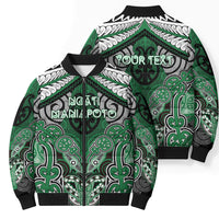 Aotearoa Iwi Ngati Maniapoto Personalised Bomber Puffer Jacket Maori Kowhaiwhai Pattern