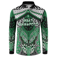Aotearoa Iwi Ngati Maniapoto Personalised Button Sweatshirt Maori Kowhaiwhai Pattern