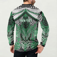 Aotearoa Iwi Ngati Maniapoto Personalised Button Sweatshirt Maori Kowhaiwhai Pattern