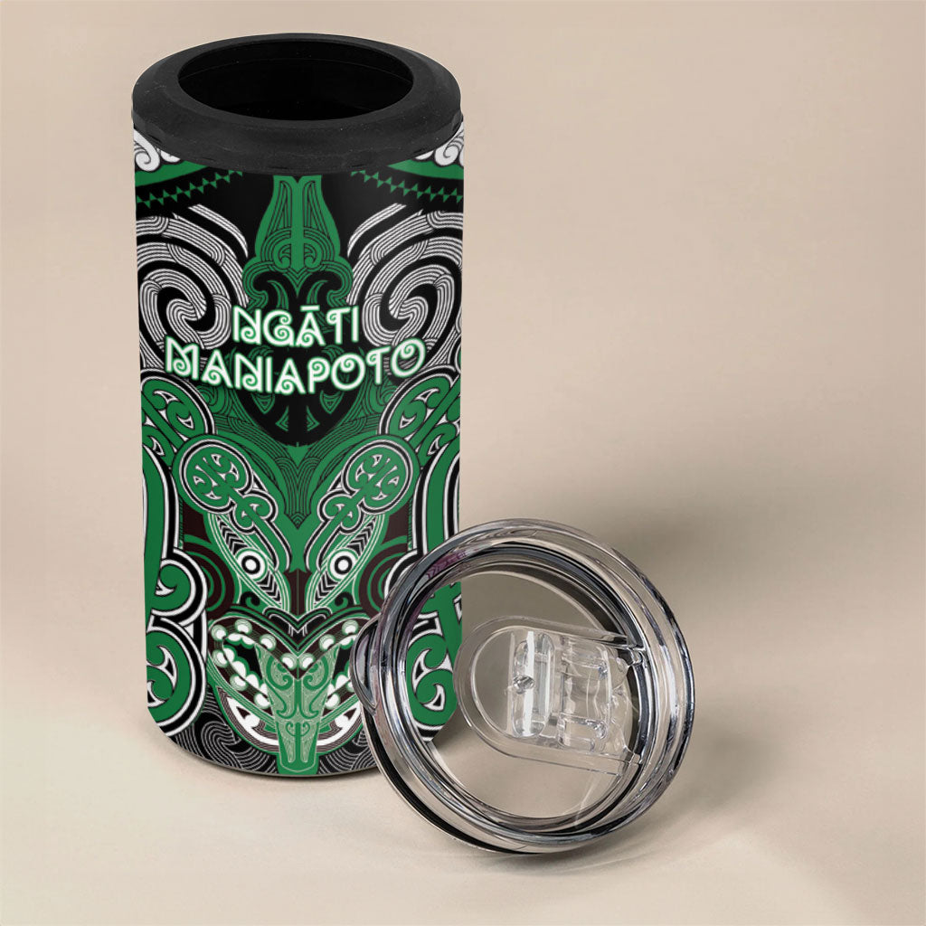 Aotearoa Iwi Ngati Maniapoto Personalised 4 in 1 Can Cooler Tumbler Maori Kowhaiwhai Pattern