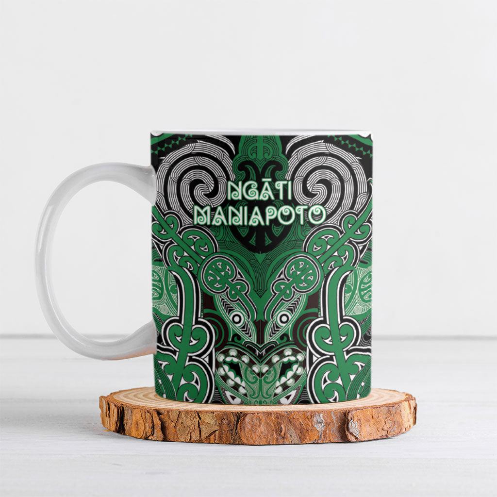 Aotearoa Iwi Ngati Maniapoto Personalised Ceramic Mug Maori Kowhaiwhai Pattern