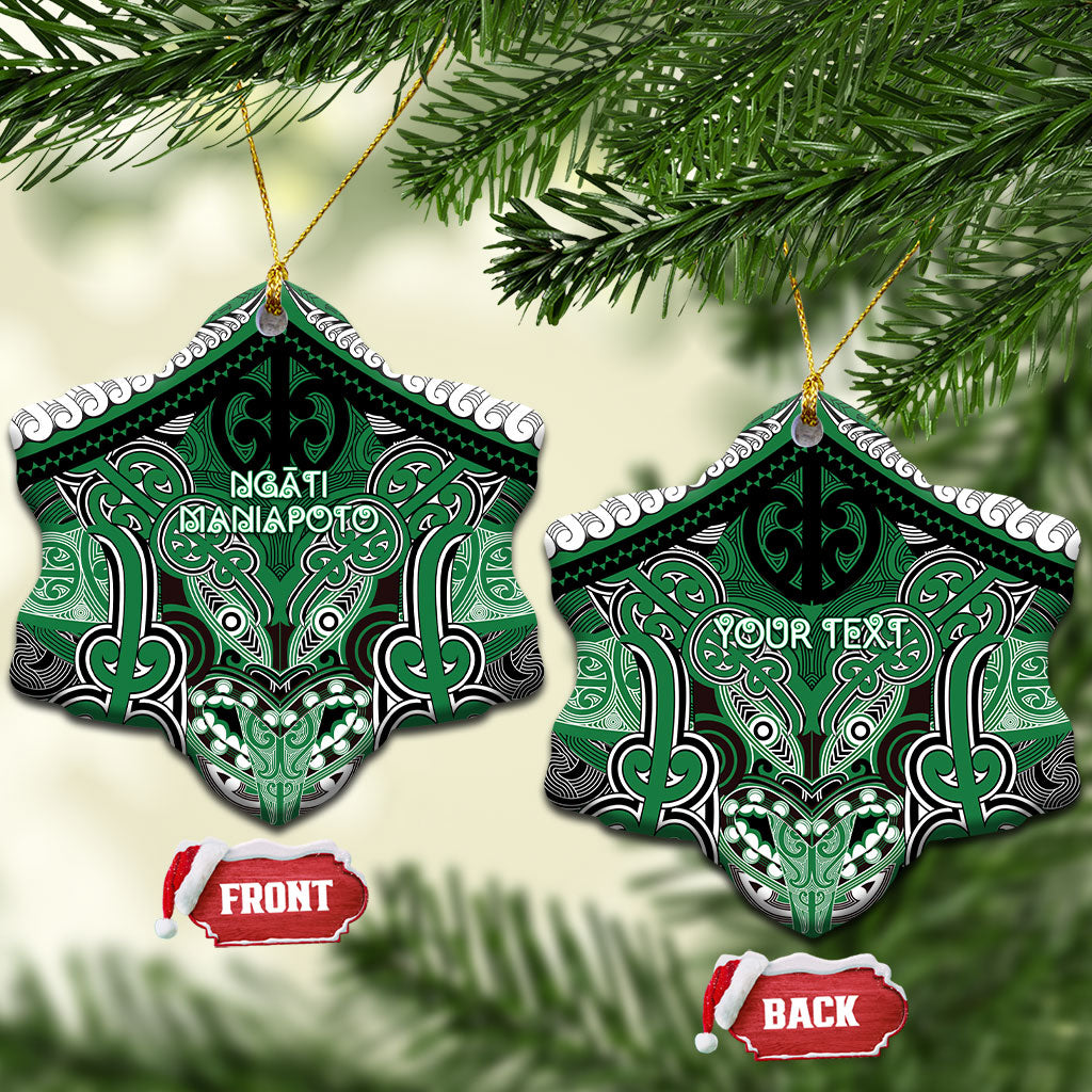 Aotearoa Iwi Ngati Maniapoto Personalised Ceramic Ornament Maori Kowhaiwhai Pattern