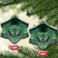 Aotearoa Iwi Ngati Maniapoto Personalised Ceramic Ornament Maori Kowhaiwhai Pattern