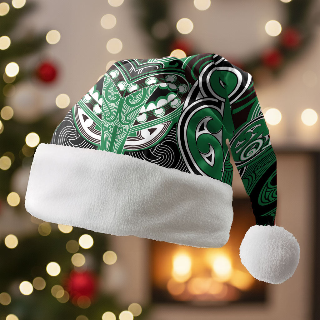 Aotearoa Iwi Ngati Maniapoto Personalised Christmas Santa Hat Maori Kowhaiwhai Pattern